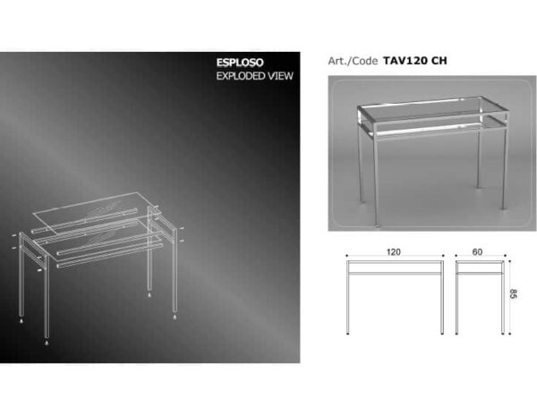 ARREDAMENTO - TAVOLO - TAV120 - CH