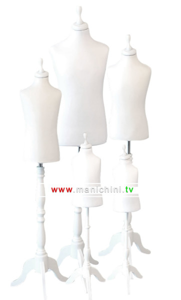 busti-sartoriali-bimbo-bianchi-treppiede-legno-bianco