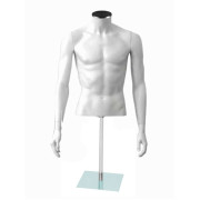 TORSO LITE EGO - BUSTO UOMO BASE LUNGA IN VETRO